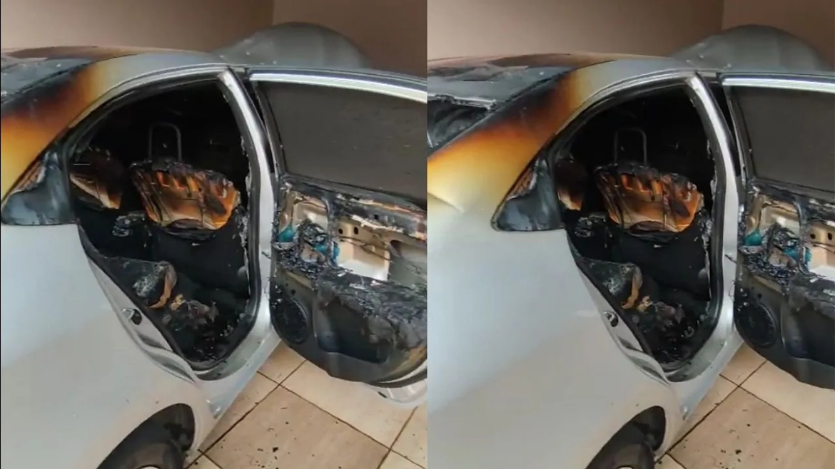 Homem ateia fogo em carro da companheira após discussão; veja vídeo | G5News