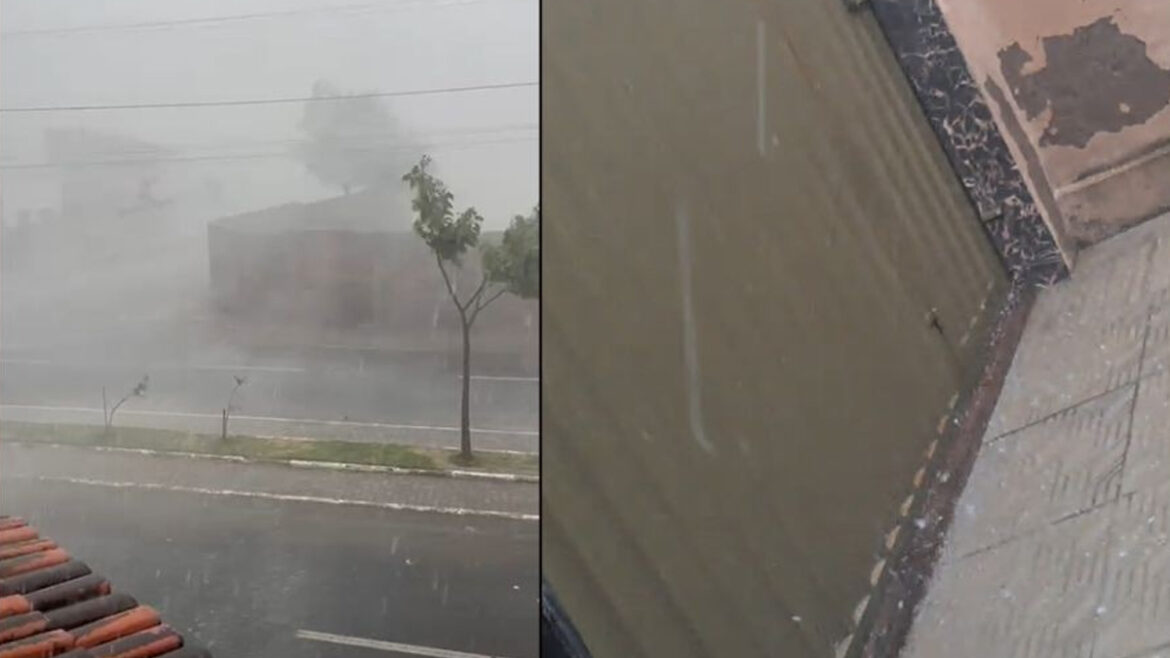 moradores de cidade são surpreendidos em temporal