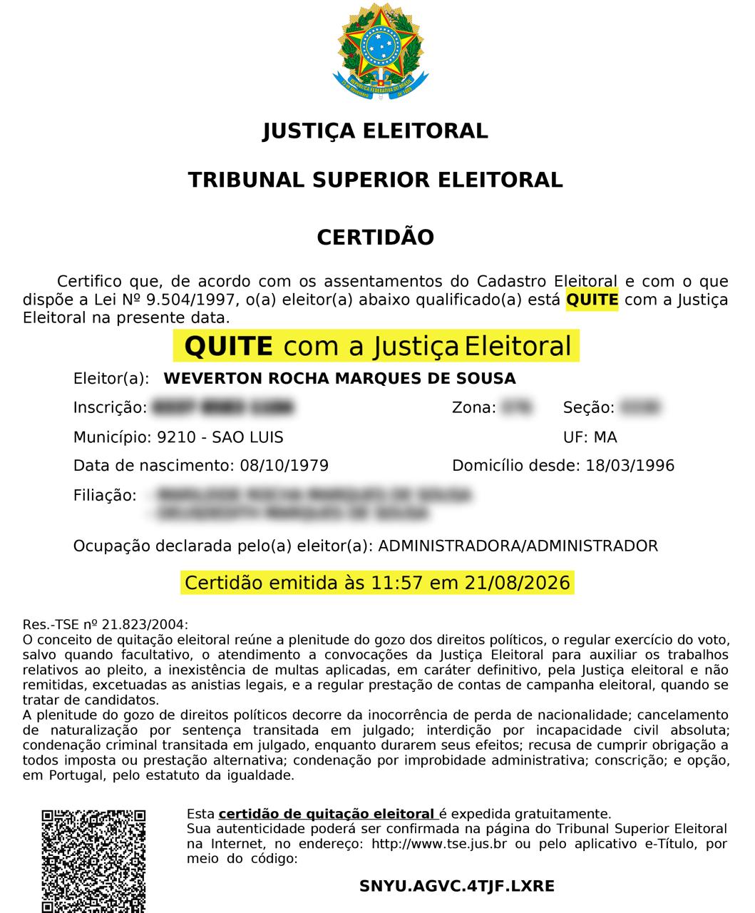 Weverton diz que sua candidatura está regular