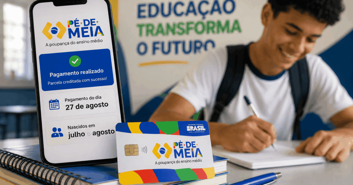 Pé-de-Meia: parcela para nascidos em julho e agosto é paga (27)
