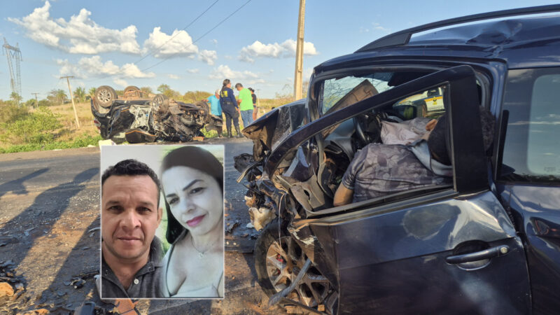 VÍDEO! Colisão frontal de VW Saveiro com Fiat Mobi deixa três mortos e quatro feridos na BR-135