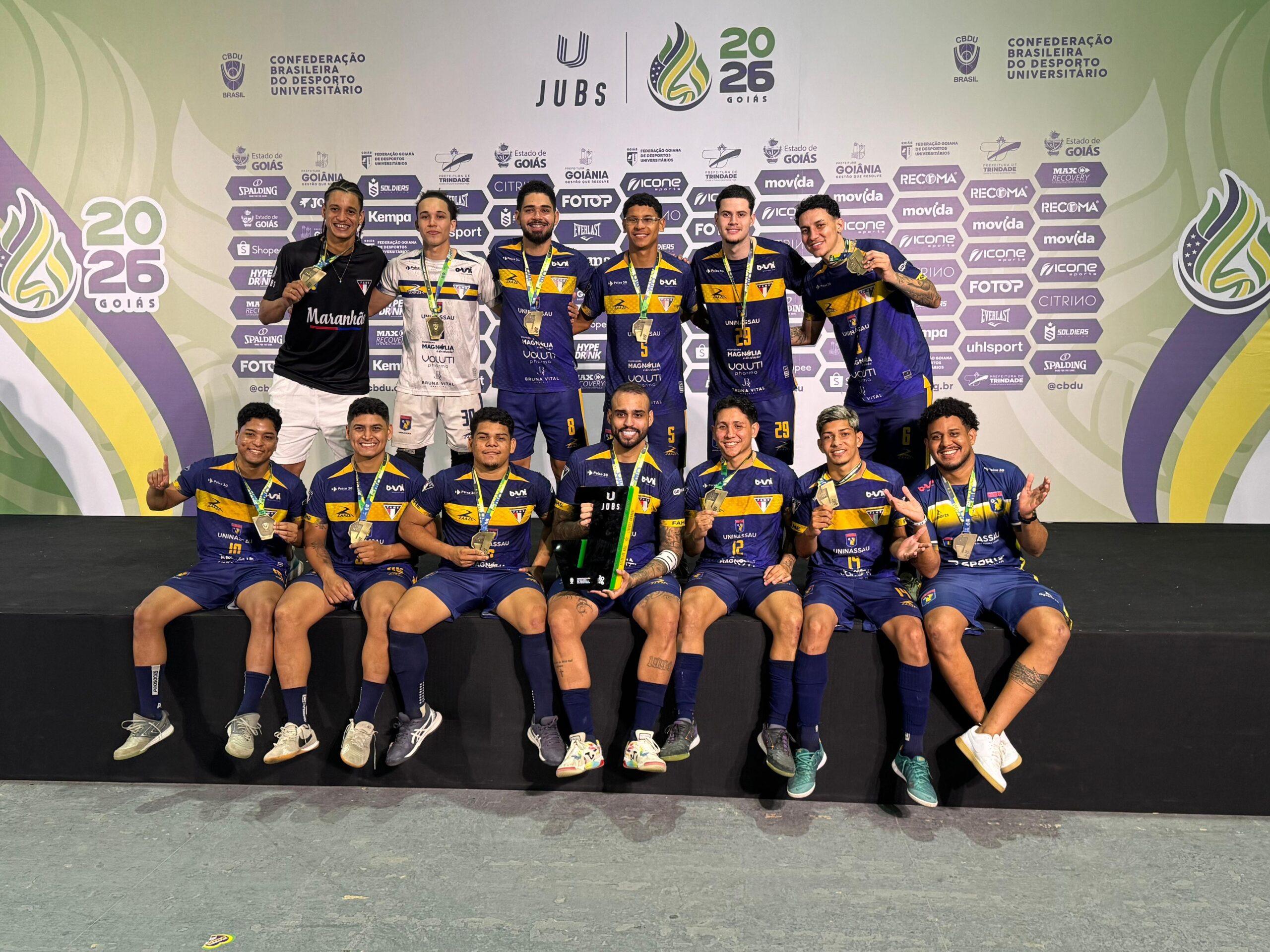 Equipe da Uninassau comemora título brasileiro de futsal universitário - Foto: Divulgação