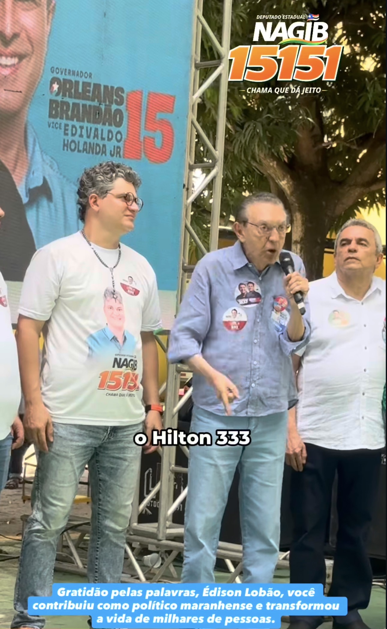 Ex-senador Edison Lobão declara voto em Hilton Gonçalo e Roseana Sarney para o Senado