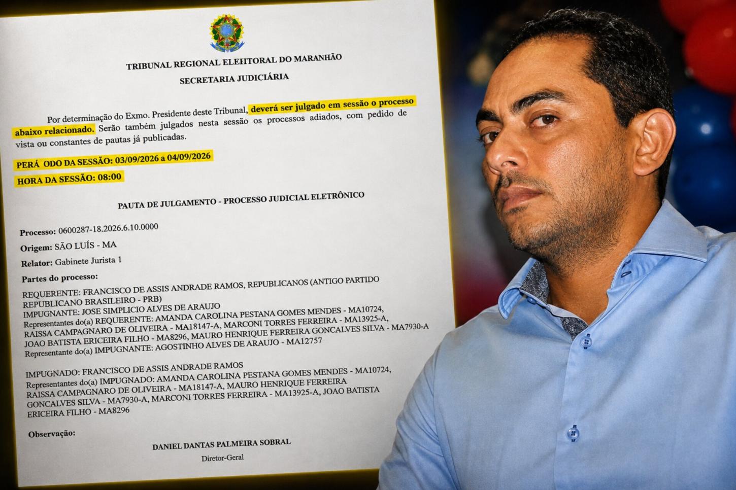 TRE-MA leva ao colegiado julgamento de impugnação contra Assis Ramos e complica o registro de candidatura do ex-prefeito TRE-MA leva ao colegiado julgamento de impugnação contra Assis Ramos e complica o registro de candidatura do ex-prefeito