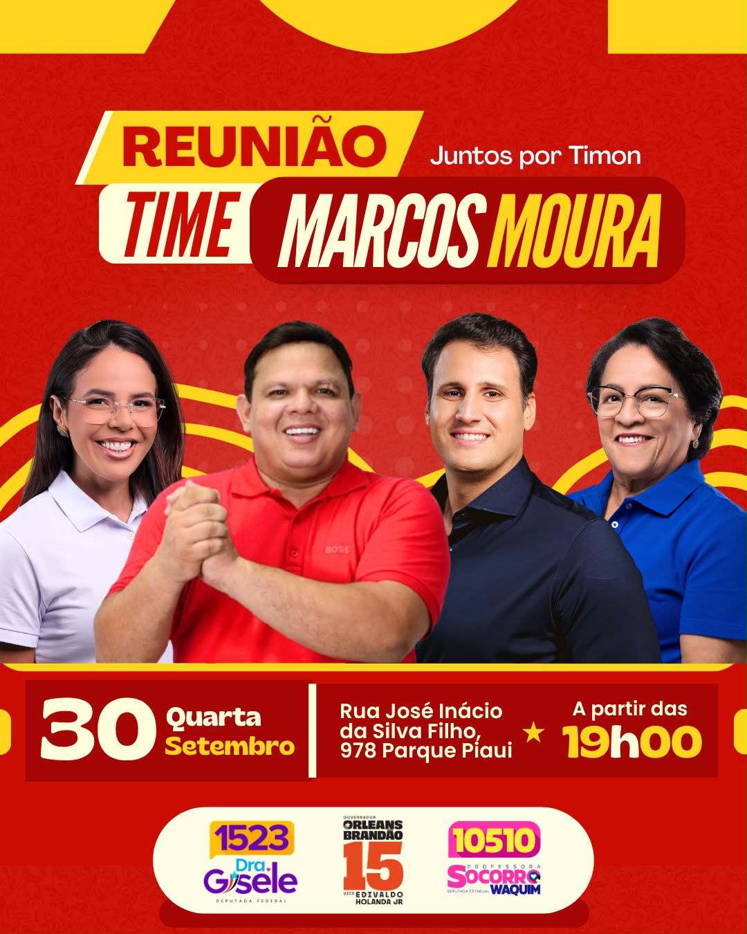 É HOJE! Chegou a vez de Marcos Moura: vereador prepara grande reunião nesta quarta em Timon