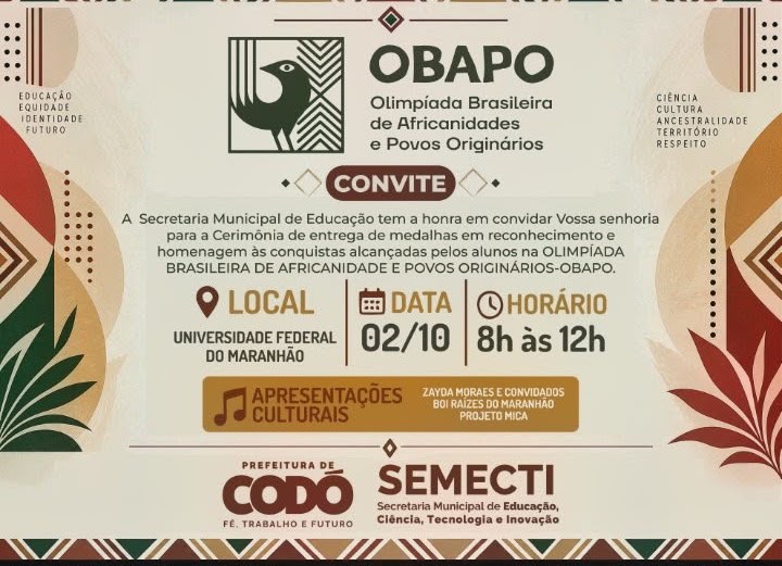 Codó se destaca na OBAPO 2026 com 46 premiações conquistadas por estudantes da Rede Municipal – Portal do Sampaio