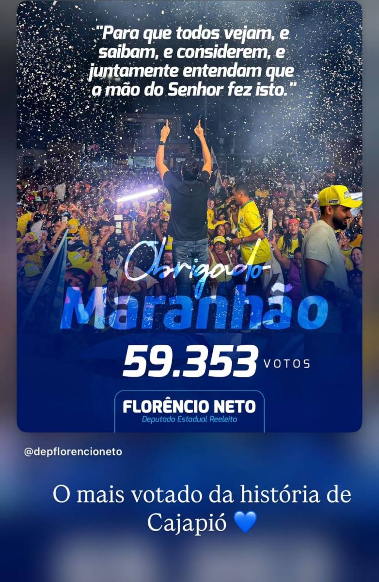 Grupo do prefeito Dr. Rômulo conquista votação histórica para Florêncio Neto em Cajapió Grupo do prefeito Dr. Rômulo conquista votação histórica para Florêncio Neto em Cajapió