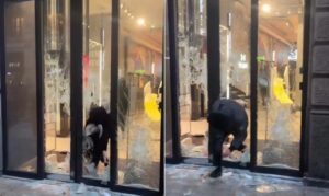Vídeo mostra lojas sendo saqueadas e vitrines destruídas em Milão durante onda de prostestos na Itália