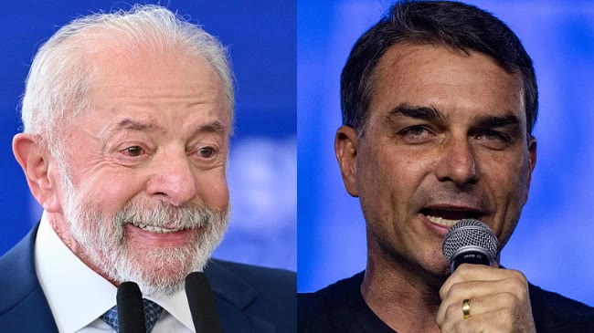 Datafolha: empate técnico entre Flávio e Lula no 2º turno