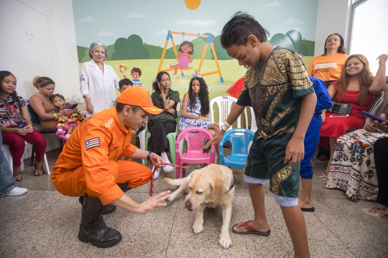 Terapia assistida com cães leva Maia a hospital de São Luís Terapia assistida com cães leva Maia a hospital de São Luís