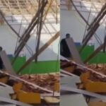 Teto de sala de aula desaba em escola de Morros